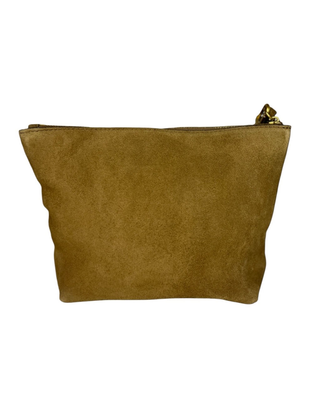 NWT rag & bone Golden Brown Suede Zip Pouch / Wristlet - Picture 3 of 5